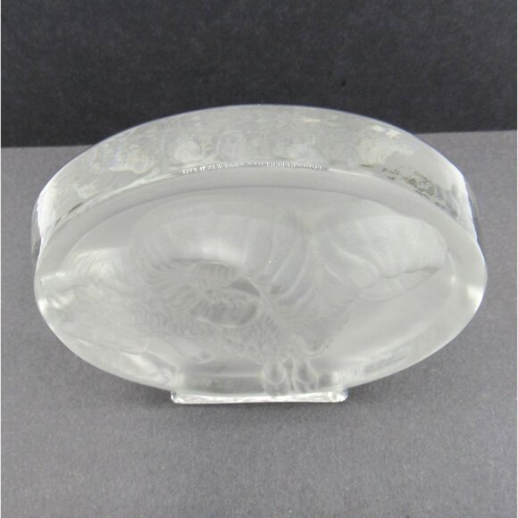 Frosted Glass GOAT RAM Paperweight Art Decor Zodiac Aries 5.2 inches - Picture 12 of 12